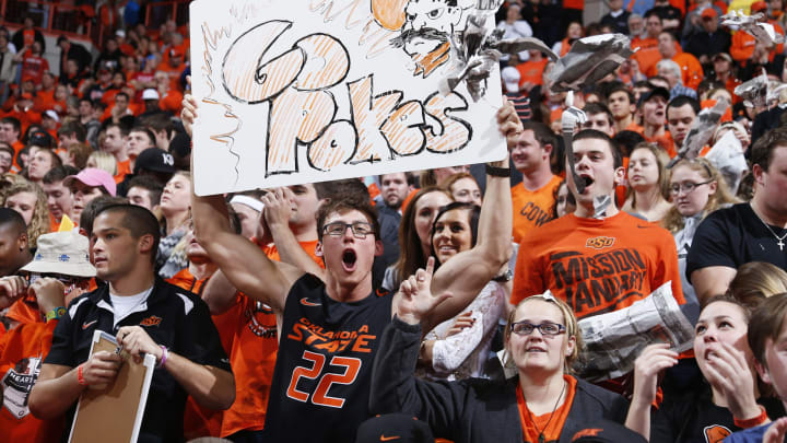 STILLWATER, OK – FEBRUARY 20: Oklahoma State Cowboys fans cheer (Photo by Joe Robbins/Getty Images)