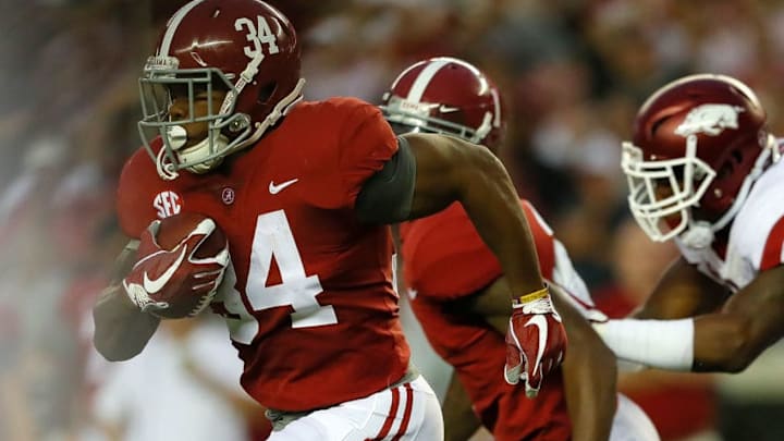 TUSCALOOSA, AL - OCTOBER 14: Damien Harris (Photo by Kevin C. Cox/Getty Images)