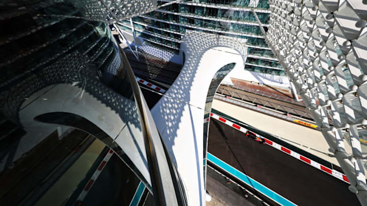 ABU DHABI, UNITED ARAB EMIRATES - NOVEMBER 29: Max Verstappen of the Netherlands driving the (33) Aston Martin Red Bull Racing RB15 on track during practice for the F1 Grand Prix of Abu Dhabi at Yas Marina Circuit on November 29, 2019 in Abu Dhabi, United Arab Emirates. (Photo by Mark Thompson/Getty Images)