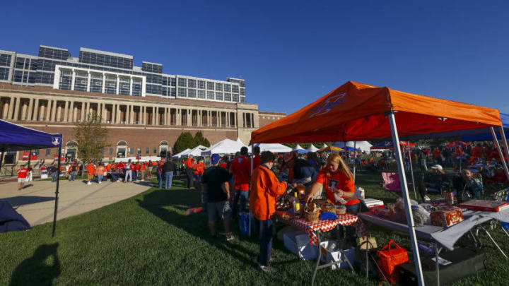 CHAMPAIGN, IL - SEPTEMBER 29: Illinois Fighting Illini fans are seen in the tailgating area before the game against the Nebraska Cornhuskers at Memorial Stadium on September 29, 2017 in Champaign, Illinois. (Photo by Michael Hickey/Getty Images)