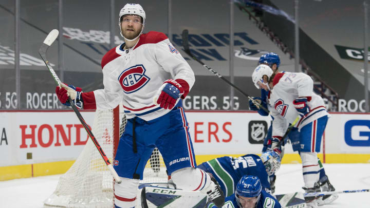 Jan 21, 2021; Vancouver, British Columbia, CAN; Montreal Canadiens Joel Armia Mandatory Credit: Bob Frid-USA TODAY Sports