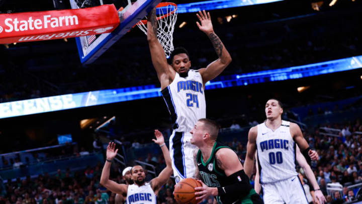 Khem Birch returned to the Orlando Magic, but is still fighting a crowded center position. (Photo by Harry Aaron/Getty Images)