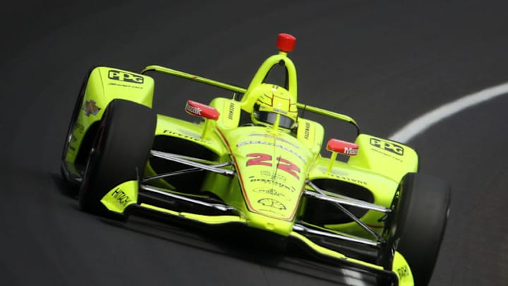 INDIANAPOLIS, INDIANA - MAY 24: Simon Pagenaud of France, driver of the #22 Menards Team Penske Chevrolet (Photo by Chris Graythen/Getty Images)