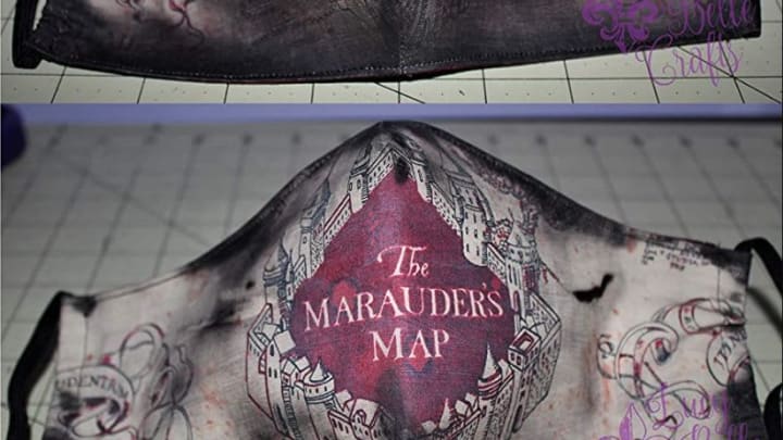 Discover Lucy Belle Crafts' Harry Potter Marauder's Map face mask on Amazon.