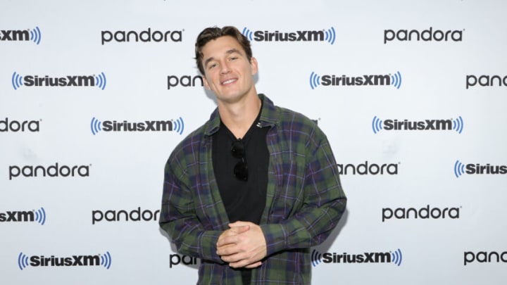 NEW YORK, NEW YORK - NOVEMBER 18: Tyler Cameron attends SiriusXM Stitcher's The Bellas Podcast at SiriusXM Studios on November 18, 2021 in New York City. (Photo by Mike Coppola/Getty Images for SiriusXM)
