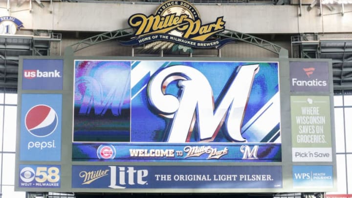 MILWAUKEE, WI - SEPTEMBER 04: Miller Park scoreboard during the second game of the final home series between the Milwaukee Brewers and the Chicago Cubs on September 4, 2018, at Miller Park in Milwaukee, WI. (Photo by Lawrence Iles/Icon Sportswire via Getty Images)