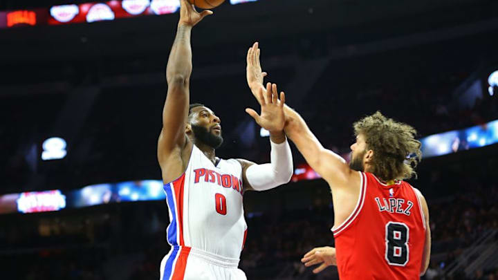 Detroit Pistons center Andre Drummond (0) is in today’s DraftKings daily picks.Mandatory Credit: Aaron Doster-USA TODAY Sports