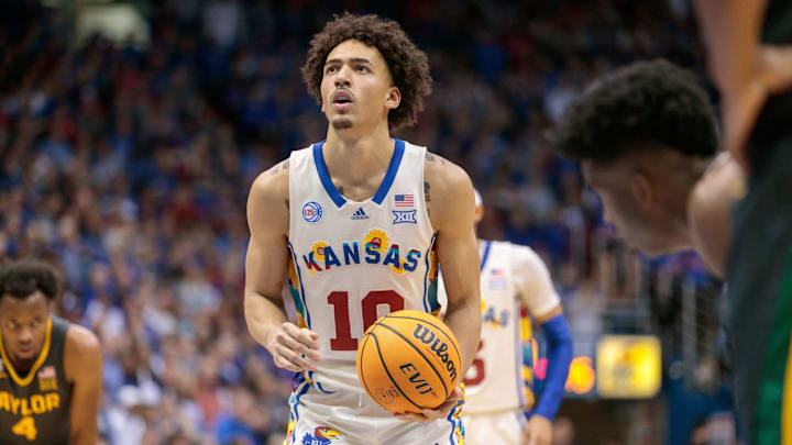 Kansas Jayhawks forward Jalen Wilson (10) Mandatory Credit: William Purnell-USA TODAY Sports