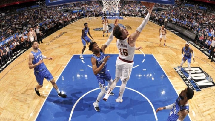 Cleveland Cavaliers wing Cedi Osman goes up for a reverse layup. (Photo by Fernando Medina/NBAE via Getty Images)