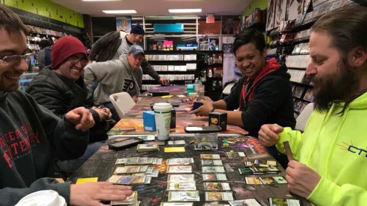 Magic: The Gathering players at Level 1 Games in Pequannock, N.J. in December 2018.Img 1862