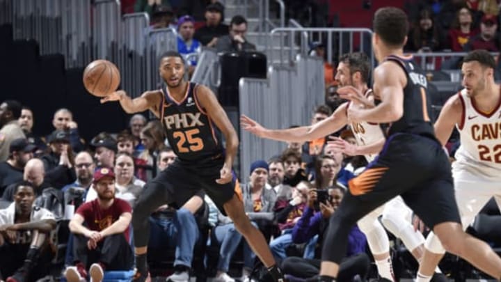 Mikal Bridges Devin Booker Phoenix Suns (Photo by David Liam Kyle/NBAE via Getty Images)