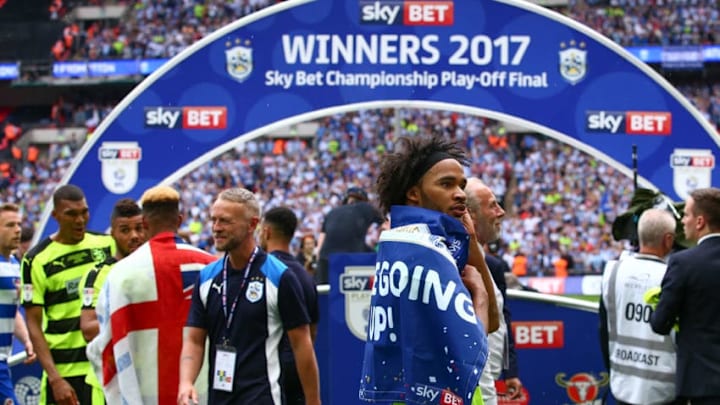 LONDON, ENGLAND - MAY 29: Isaiah Brown of Huddersfield Town during the Sky Bet Championship Play Off Final match between Reading and Huddersfield Town at Wembley Stadium on May 29, 2017 in London, England. (Photo by Robbie Jay Barratt - AMA/Getty Images)
