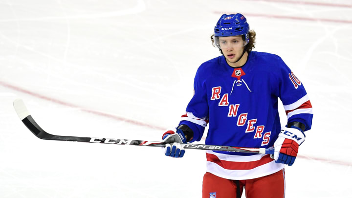 Artemi Panarin #10 of the New York Rangers (Photo by Emilee Chinn/Getty Images)
