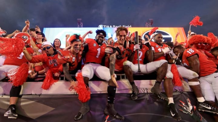 JACKSONVILLE, FL - OCTOBER 27: The Georgia Bulldogs (Photo by Mike Ehrmann/Getty Images)