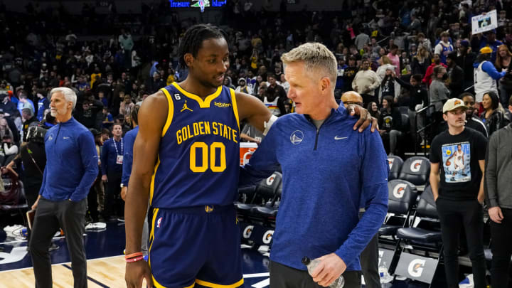Jonathan Kuminga was axed from the Golden State Warriors’ rotation during the playoffs. (Photo by David Berding/Getty Images)