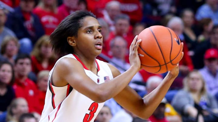 04 JAN 2015: Rutgers Scarlet Knights guard Tyler Scaife (3) during the second half of the game between the Rutgers Scarlet Knights and the Iowa Hawkeyes played at The RAC on the campus of Rutgers University. The Iowa Hawkeyes defeated the Rutgers Scarlet Knights 79-72. (Photo by Rich Graessle/Icon Sportswire/Corbis via Getty Images)
