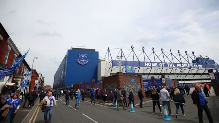 LIVERPOOL, ENGLAND - APRIL 30: General view outside the stadium prior to the Premier League match between Everton and Chelsea at Goodison Park on April 30, 2017 in Liverpool, England. (Photo by Clive Brunskill/Getty Images) LIVERPOOL, ENGLAND - APRIL 30: General view outside the stadium prior to the Premier League match between Everton and Chelsea at Goodison Park on April 30, 2017 in Liverpool, England. (Photo by Clive Brunskill/Getty Images)