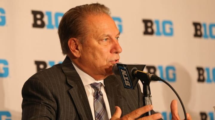 Oct 13, 2016; Washington, DC, USA; Michigan State Spartans head coach Tom Izzo speaks with the media during Big Ten media day at the Marriott Washington Wardman Park. Mandatory Credit: Geoff Burke-USA TODAY Sports