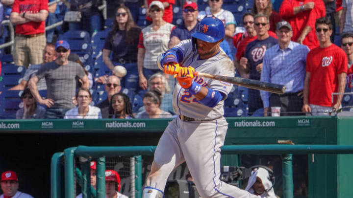 WASHINGTON, DC - MAY 16: New York Mets center fielder Keon Broxton (23) for the Mets during a MLB game between the Washington Nationals and the New York Mets, on May 16, 2019, at Nationals Park, in Washington, D.C.(Photo by Tony Quinn/Icon Sportswire via Getty Images)
