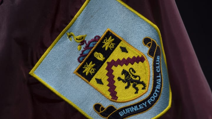 BURNLEY, ENGLAND - APRIL 10: The official Burnley club badge on a corner flag during the Sky Bet Championship between Burnley and Sheffield United at Turf Moor on April 10, 2023 in Burnley, United Kingdom. (Photo by Joe Prior/Visionhaus via Getty Images)