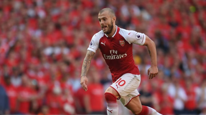 LONDON, ENGLAND – MAY 06: Jack Wilshere of Arsenal in action during the Premier League match between Arsenal and Burnley at Emirates Stadium on May 6, 2018 in London, England. (Photo by Mike Hewitt/Getty Images)