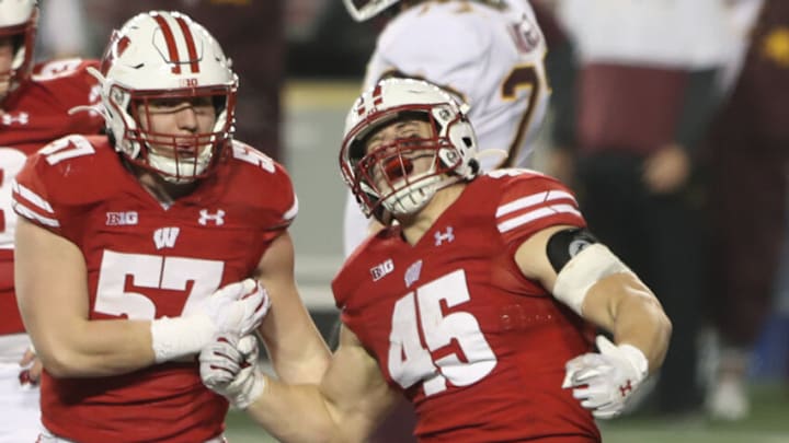Wisconsin Badgers linebacker Leo Chenal. (Mary Langenfeld-USA TODAY Sports)