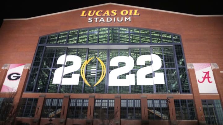 Lucas Oil Stadium, the site of the 2022 College Football Playoff National Championship. (Kirby Lee-USA TODAY Sports)