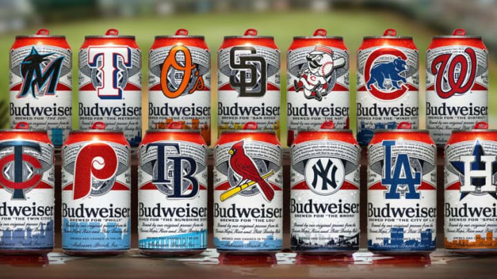 Budweiser MLB cans for the 2023 season, photo provided by Budweiser