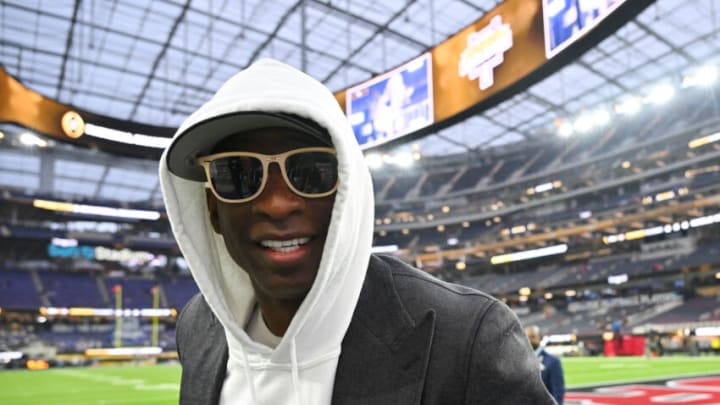 Colorado football head coach Deion Sanders was likened to a rap star in a reference to his response to a viral fake quote Mandatory Credit: Jayne Kamin-Oncea-USA TODAY Sports Colorado football head coach Deion Sanders was likened to a rap star in a reference to his response to a viral fake quote Mandatory Credit: Jayne Kamin-Oncea-USA TODAY Sports