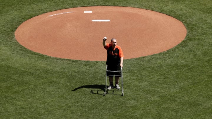 Bryan Stow, San Francisco Giants. (Photo by Ezra Shaw/Getty Images)