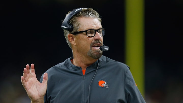 NEW ORLEANS, LA – SEPTEMBER 16: Cleveland Browns defensive coordinator Greg Williams on the sidelines during the fourth quarter against the New Orleans Saints at Mercedes-Benz Superdome on September 16, 2018 in New Orleans, Louisiana. (Photo by Jonathan Bachman/Getty Images)
