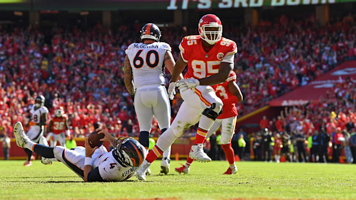 Defensive linemen Chris Jones #95 of the Kansas City Chiefs (Photo by Peter G. Aiken/Getty Images)