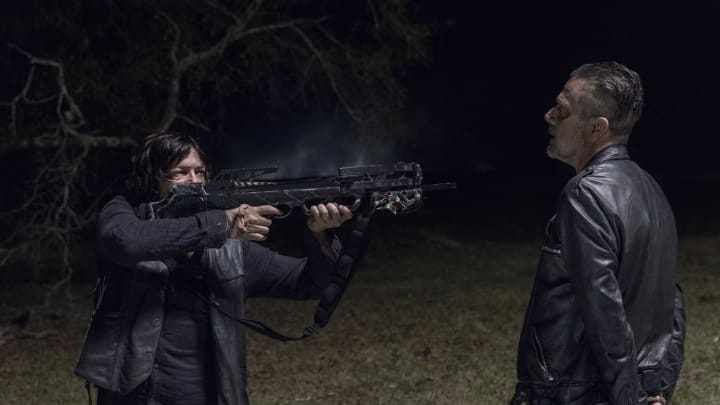 Norman Reedus as Daryl Dixon, Jeffrey Dean Morgan as Negan – The Walking Dead _ Season 10, Episode 14 – Photo Credit: Jackson Lee Davis/AMC