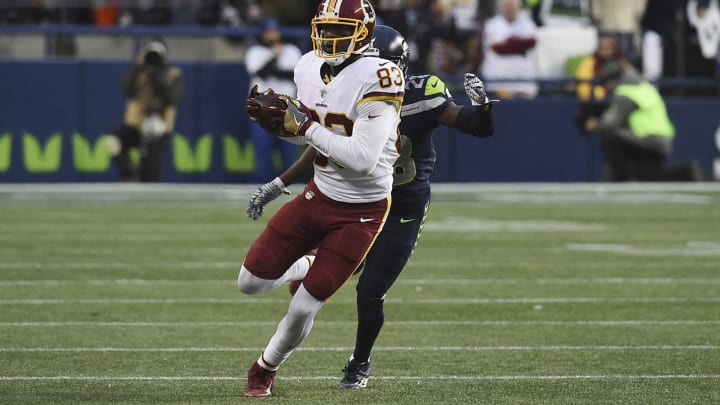 SEATTLE, WA – NOVEMBER 05: Wide receiver Brian Quick #83 of the Washington Redskins catches a long pass in front of Justin Coleman #28 of the Seattle Seahawks during the fourth quarter of the game at CenturyLink Field on November 5, 2017 in Seattle, Washington. The Redskins won 17-14. (Photo by Steve Dykes/Getty Images)