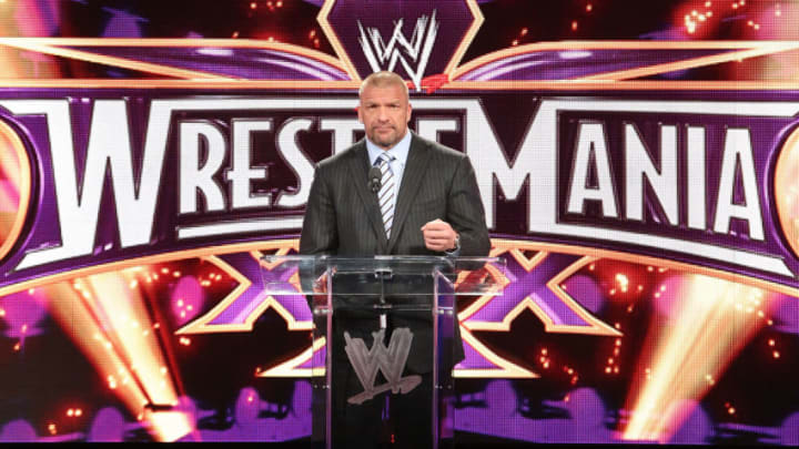 NEW YORK, NY - APRIL 01: Triple H attends the WrestleMania 30 press conference at the Hard Rock Cafe New York on April 1, 2014 in New York City. (Photo by Taylor Hill/WireImage)