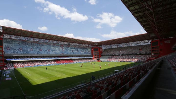 TOLUCA, MEXICO - MARCH 15: General view of the empty stadium during the 10th round match between Toluca and Atlas as part of the Torneo Clausura 2020 Liga MX at Nemesio Diez Stadium on March 15, 2020 in Toluca, Mexico. The match is played behind closed doors to prevent the spread of the novel Coronavirus (COVID-19). (Photo by Angel Castillo/Jam Media/Getty Images)