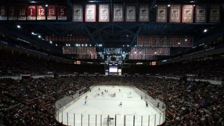 Mar 24, 2016; Detroit, MI, USA; A general view during the third period of the game between the Detroit Red Wings and the Montreal Canadiens at Joe Louis Arena. Mandatory Credit: Rick Osentoski-USA TODAY Sports