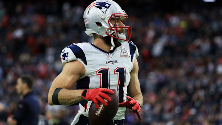 HOUSTON, TX – FEBRUARY 05: Julian Edelman #11 of the New England Patriots (Photo by Mike Ehrmann/Getty Images)