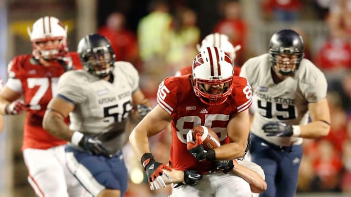 MADISON, WI - SEPTEMBER 15: Tight end Brian Wozniak