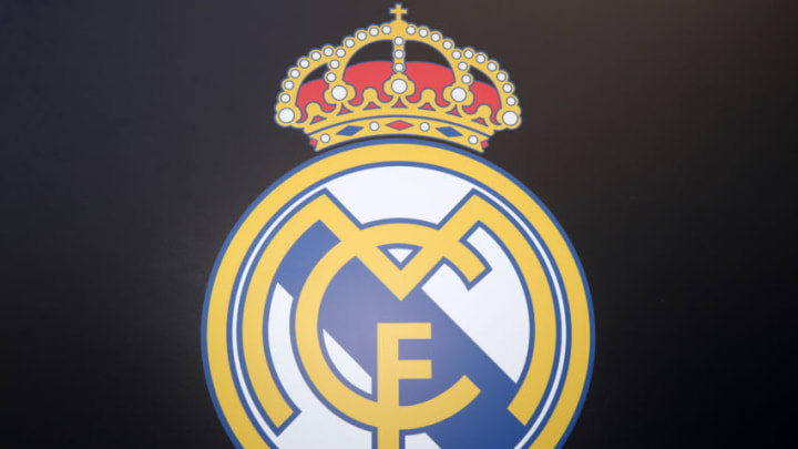 A general view of the Real Madrid logo during the UEFA Champions League Final at the NSK Olimpiyskiy Stadium, Kiev. (Photo by Nick Potts/PA Images via Getty Images)