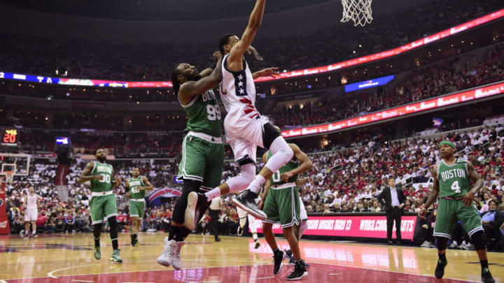 WASHINGTON, DC - MAY 07: Otto Porter Jr. #22 of the Washington Wizards goes up for a shot against Jae Crowder #99 of the Boston Celtics in the first half in Game Four of the Eastern Conference Semifinals at Verizon Center on May 7, 2017 in Washington, DC. (Photo by Patrick McDermott/Getty Images)