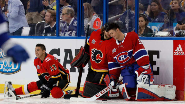 TAMPA, FL - JANUARY 27: {L-R} Johnny Gaudreau