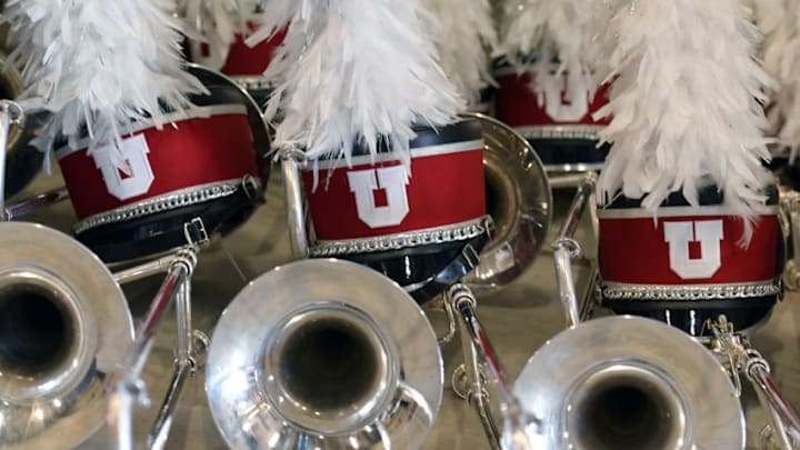 SALT LAKE CITY, UT - NOVEMBER 11: Utah Utes band hats and musical instruments in the access tunnel prior to the game between the Utes and the Washington State Cougars at Rice-Eccles Stadium on November 11, 2017 in Salt Lake City, Utah. (Photo by Gene Sweeney Jr/Getty Images)