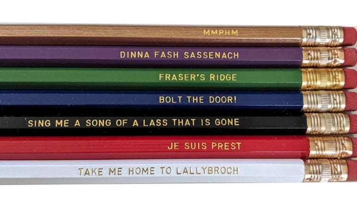 Discover the handmade Define Design 11 'Outlander' phrase pencils available on Amazon.