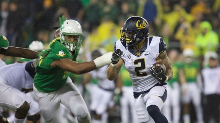 Nov 7, 2015; Eugene, OR, USA; California Golden Bears running back Daniel Lasco (2) runs the ball against the Oregon Ducks at Autzen Stadium. Mandatory Credit: Scott Olmos-USA TODAY Sports