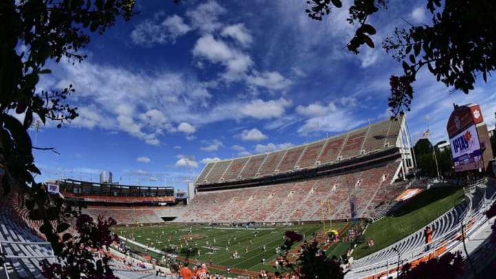CLEMSON, SC - SEPTEMBER 15: A general view of Clemson Memorial Stadium prior to the start of the Clemson Tigers' football game against the Georgia Southern Eagles on September 15, 2018 in Clemson, South Carolina. (Photo by Mike Comer/Getty Images)