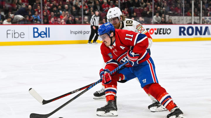 Mar 30, 2023; Montreal, Quebec, CAN; Montreal Canadiens right wing Brendan Gallagher. Mandatory Credit: David Kirouac-USA TODAY Sports