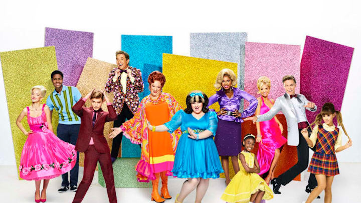 HAIRSPRAY LIVE! -- Season: 2016 -- Pictured: (l-r) Dove Cameron as Amber Von Tussle, Ephraim Skyes as Seaweed J. Stubbs, Garrett Clayton as Link Larkin, Martin Short as Wilbur Turnblad, Harvey Fierstein as Edna Turnblad, Maddie Baillio as Tracy Turnblad, Jennifer Hudson as Motormouth Maybelle, Shahadi Wright Joseph as Little Inez, Kristin Chenoweth as Velma Von Tussle, Derek Hough as Corny Collins, Ariana Grande as Penny Pingleton -- (Photo by: Brian Bowen Smith/NBC)
