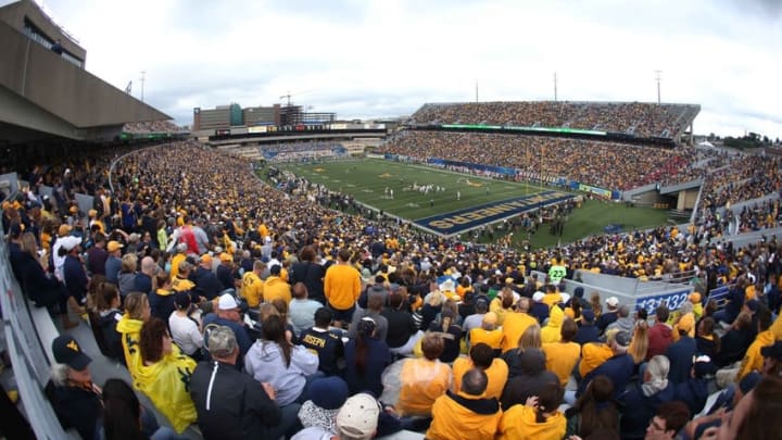 Sep 12, 2015; Morgantown, WV, USA; General view as the West Virginia Mountaineers host the Liberty Flames during the third quarter at Milan Puskar Stadium. West Virginia won 41-17. Mandatory Credit: Charles LeClaire-USA TODAY Sports