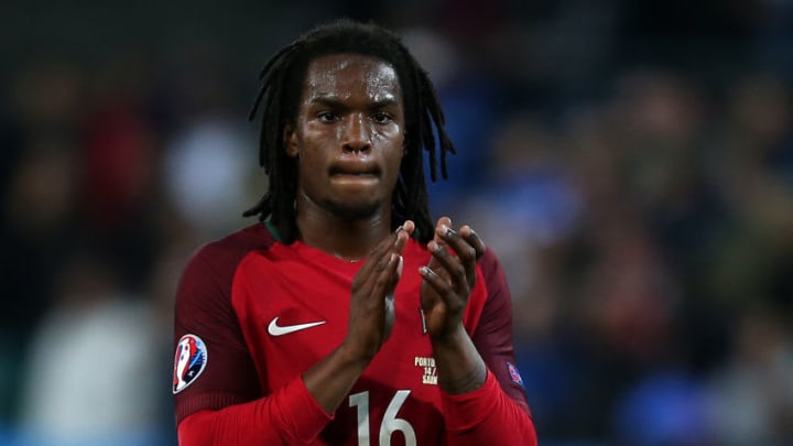 SAINT-ETIENNE, FRANCE - JUNE 14: Renato Sanches of Portugal applauds the supporters following the UEFA Euro 2016 Group F match between Portugal and Iceland at Stade Geoffroy-Guichard on June 14, 2016 in Saint-Etienne, France. (Photo by Chris Brunskill Ltd/Getty Images)